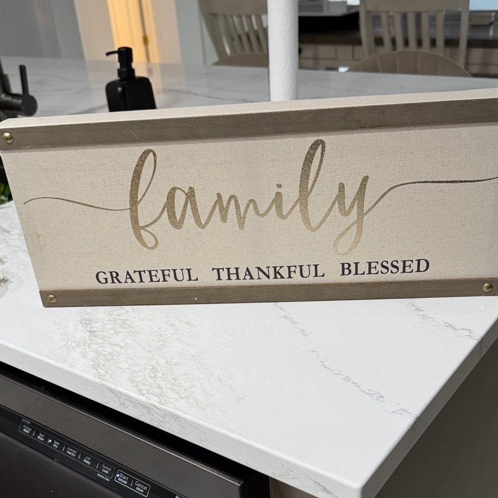 Family Wall Sign with Inspirational Words